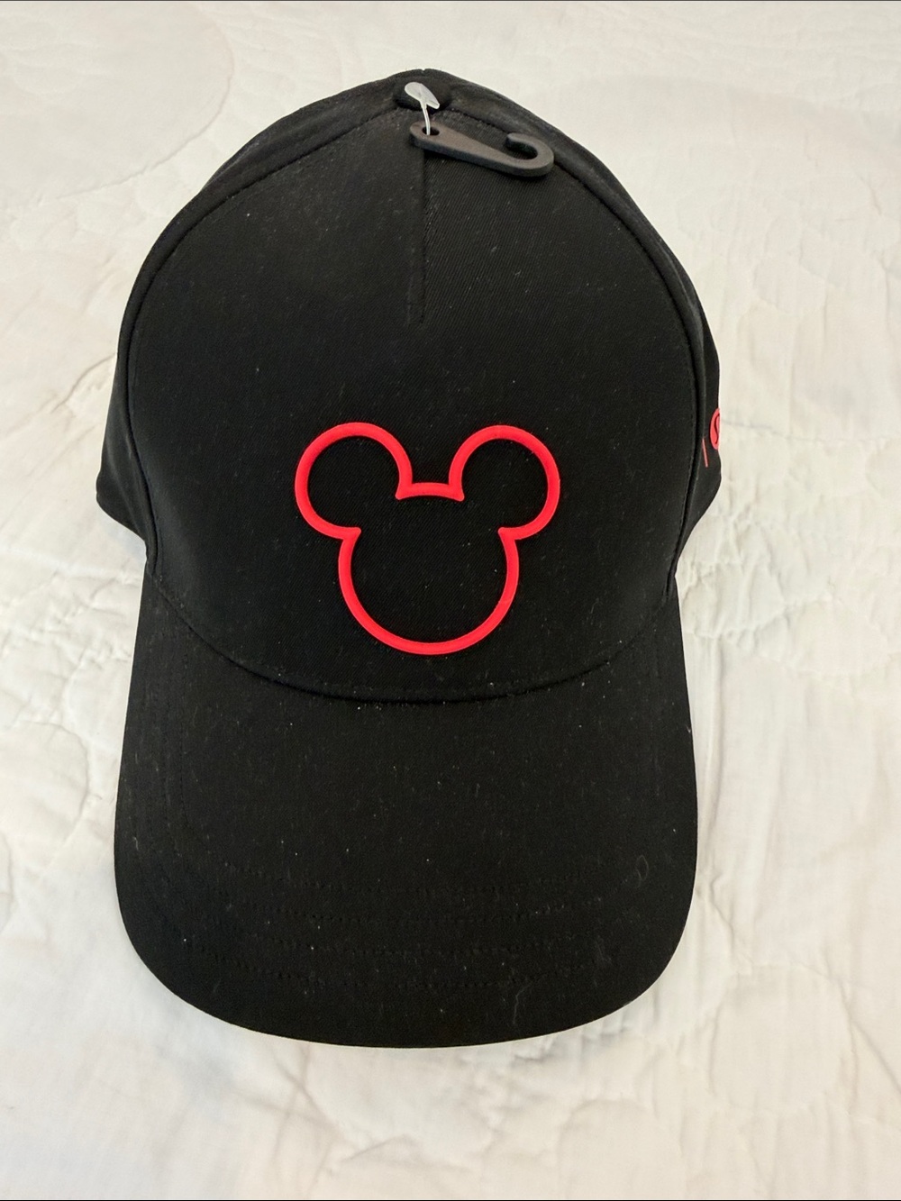 Lululemon Black Baseball Cap with Red Mickey Outline